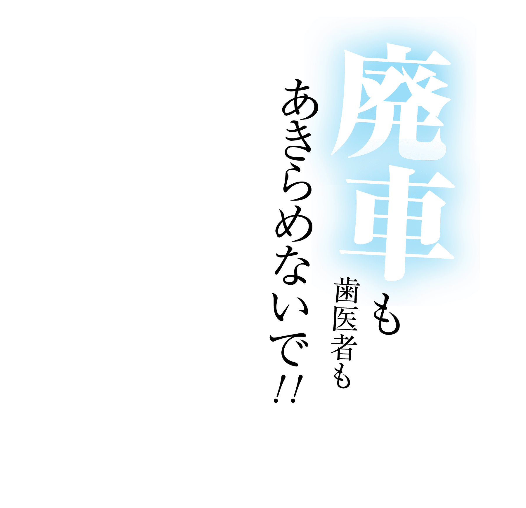廃車も歯医者もあきらめないで！